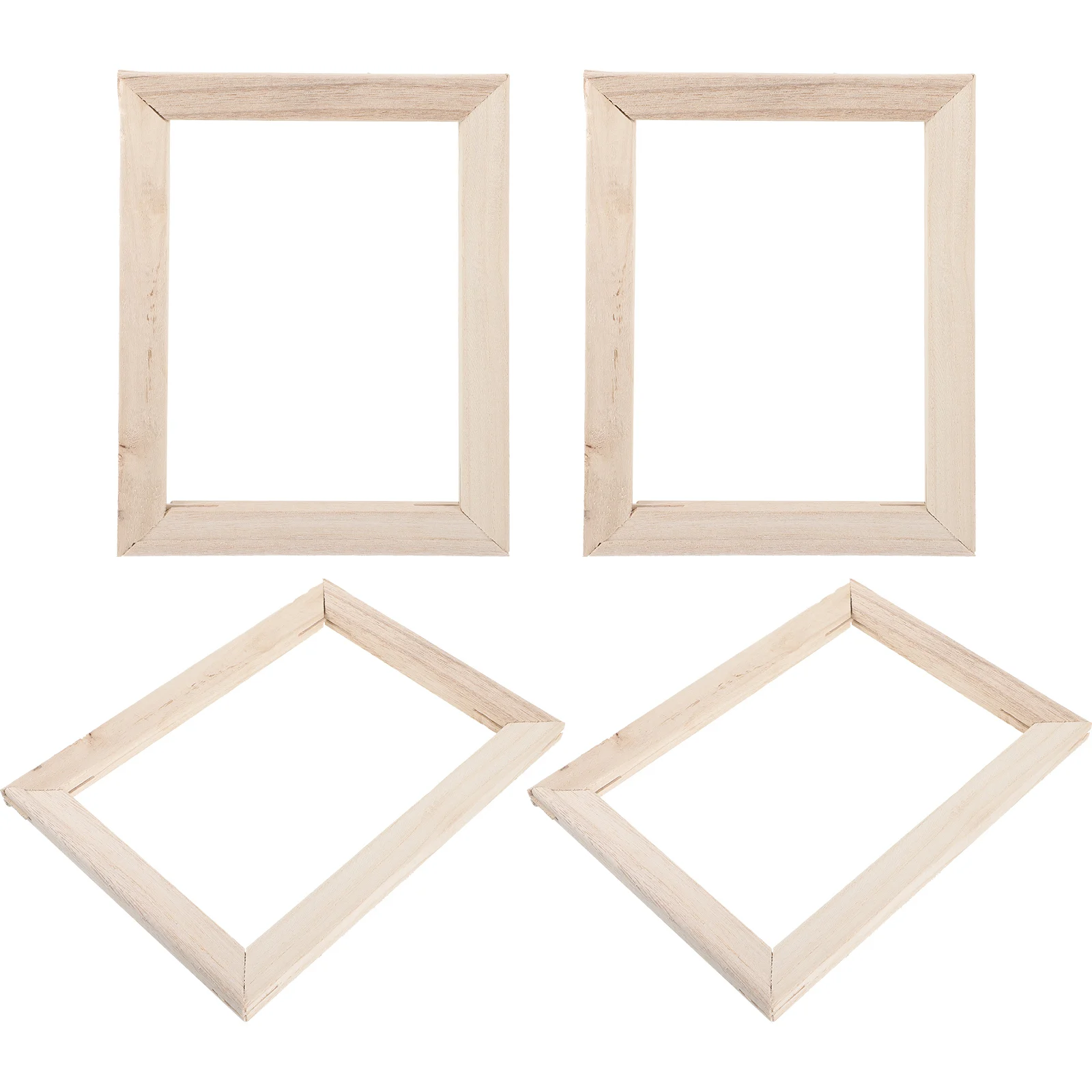 

4 Pcs Oil Painting Frame Portable Frames Wood Canvas Boards Art for Picture Wooden