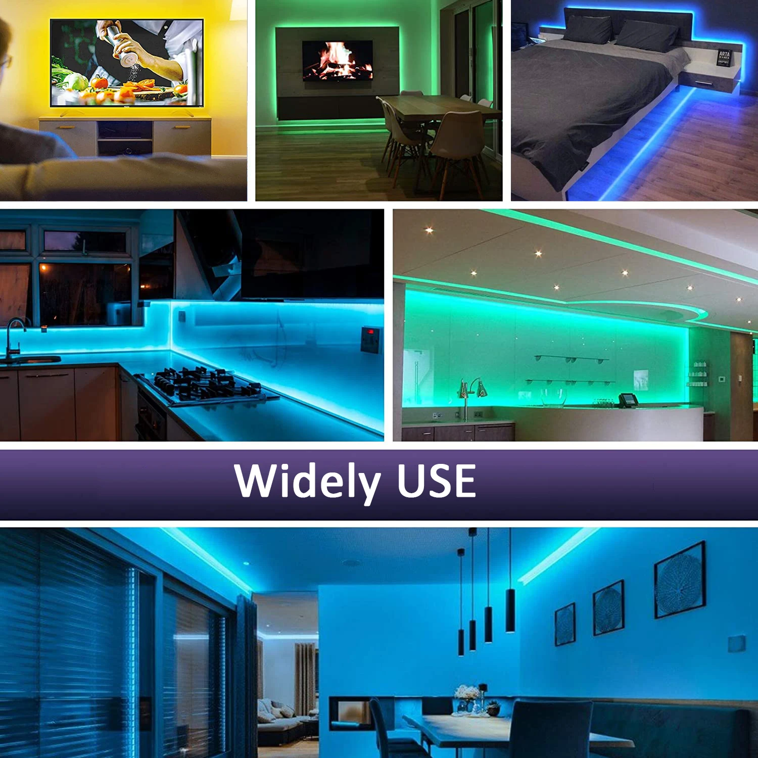 Wifi Led diody na wstążce taśma Led 5050 RGB, inteligentne oświetlenie Led z aplikacją Tuya, współpracuj z Alexa Google Home