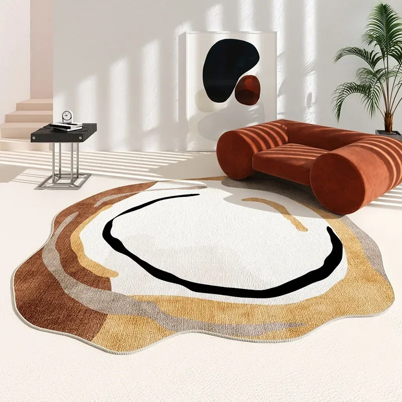 

Round Living Room Carpet Creative Irregular Bedroom Bedside Rugs Art Geometric Sofa Coffee Table Dressing Table Chair Mats Tapis