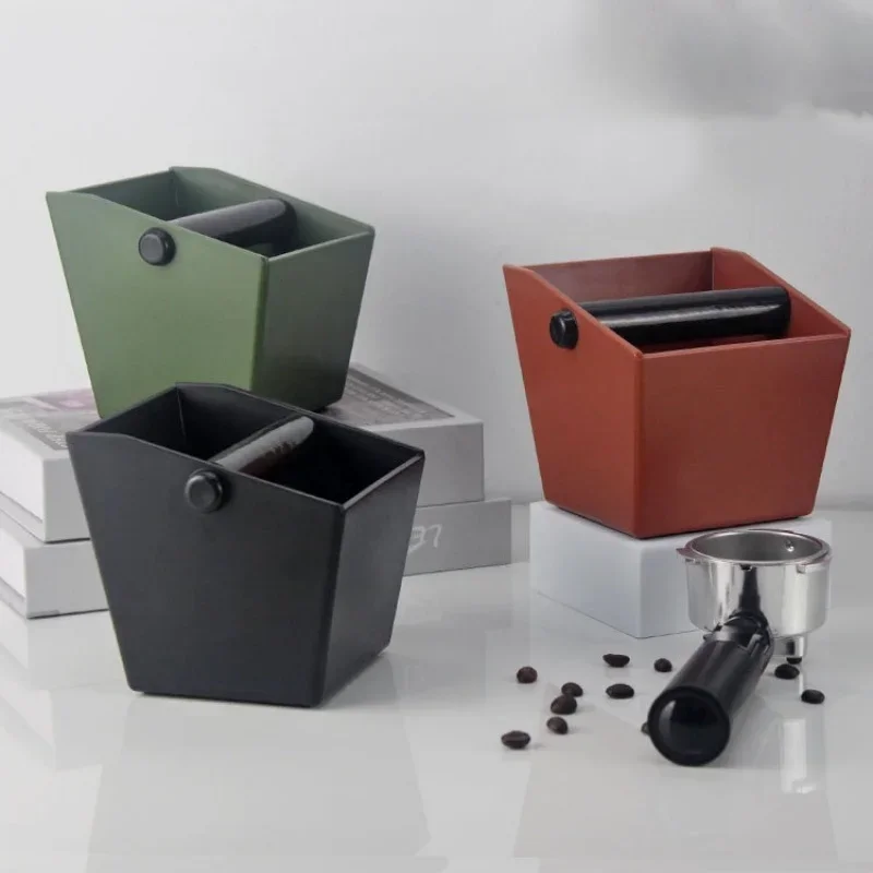 For Coffee Grounds with Removable Knock Bar Knock Box ABS Coffee Knock Box Espresso Dump Bin Baristas Machine Accessories