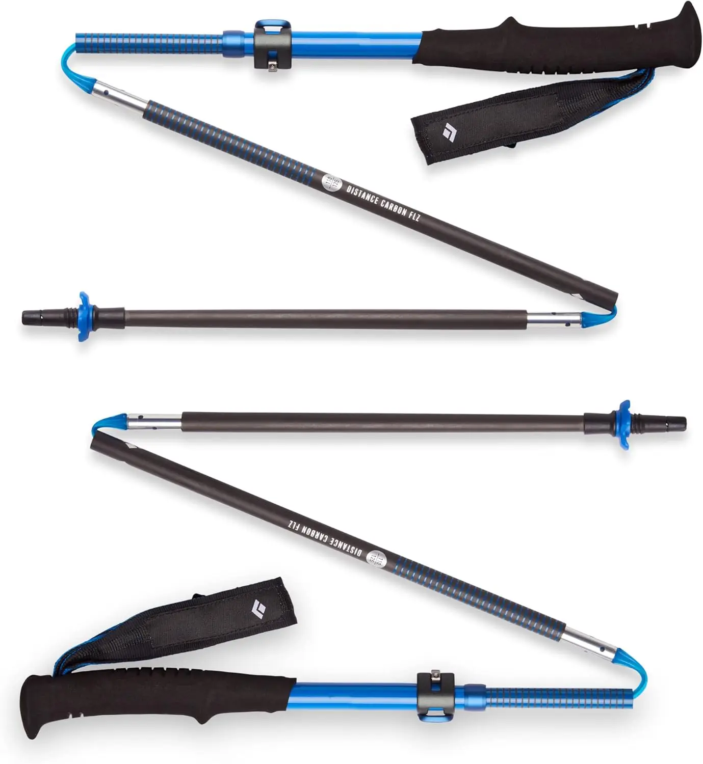 Trekking and Running Poles, Pair of Foldable, Ultra Lightweight, Adjustable Length Carbon Fiber Hiking Poles