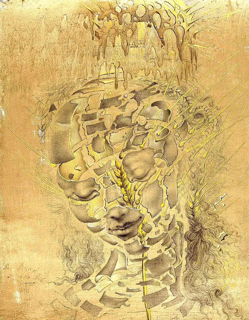 Сальвадор Дали голова нашей леди жикле картина шелковые художественные принты настенное искусство для гостиной спальни Декор