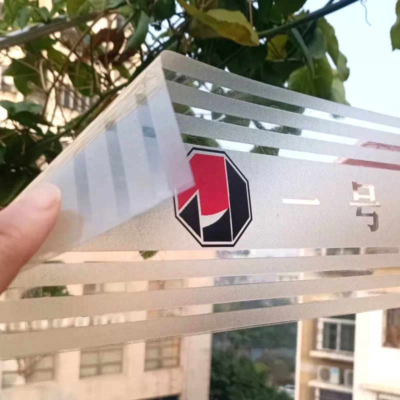 Individuelle Fensteraufkleber, Transparente Vinylfolie für Schaufenster, Firmenaufkleber für Besprechungsräume