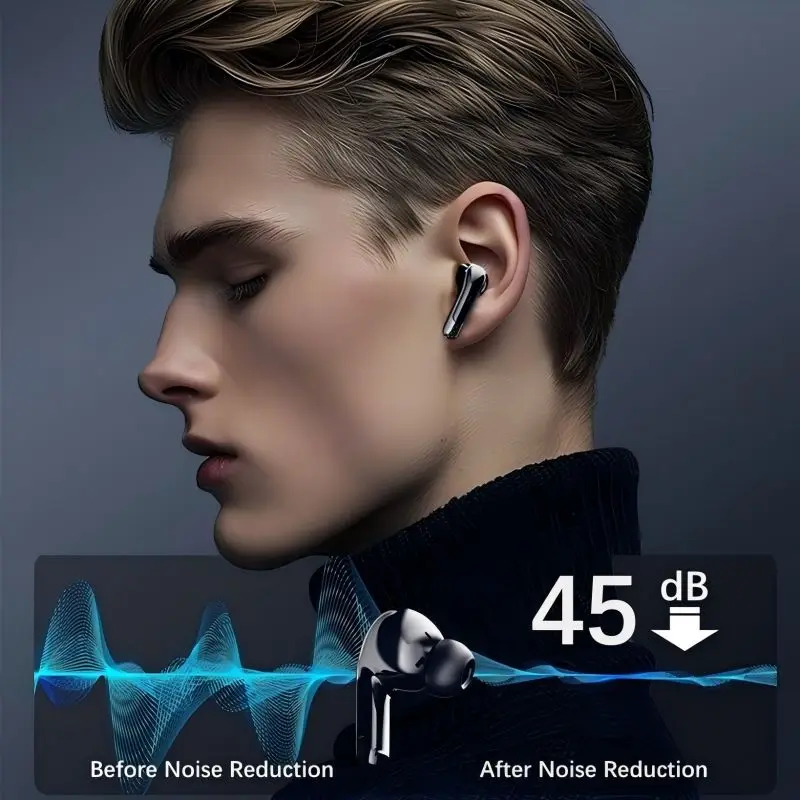 P- M6 Gaming Earbuds Headphones Wireless,Bluetooth 5.4,with ANC Active Noise Cancelling,25ms Low-Latency,For PC, PS5,VR,Switch