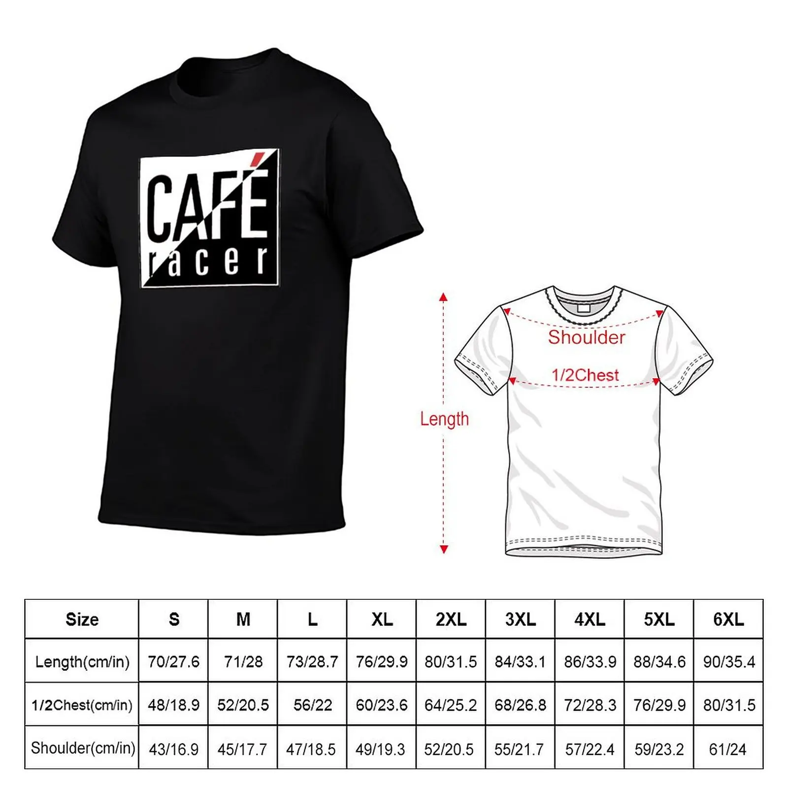 Cafe Racer Motorcycle T-Shirt t shirt man luxury t shirts with prints mens graphic t shirts T-shirt