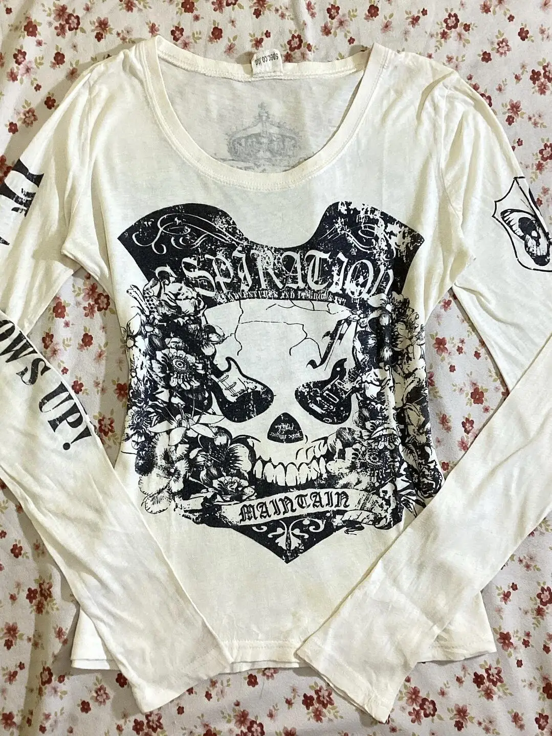 Punk Winter Clothes Women Long sleeves Skulls Hip Hop T shirts Casual Gothic Sexy Femme Tees Shirt Streetwear Slim Cool Girl Top