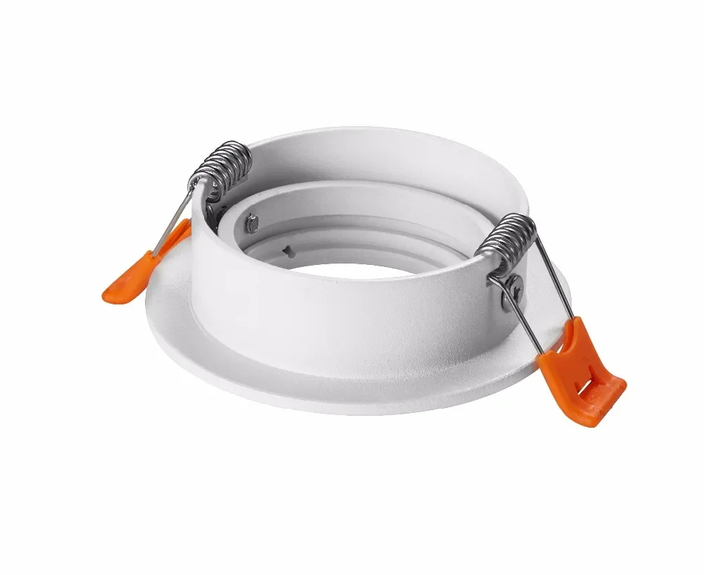 2PCS 5W Spot Light Frame Cut-Out 65mm Adjustable Round Recessed LED Ceiling GU10 MR16 Lamp Holder 360 Degree Rotation