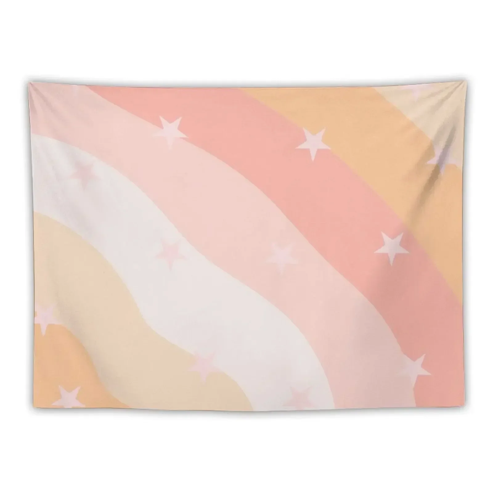 

Peach Clouds & Stars Striped Pattern Tapestry Aesthetic Home Decor Home Decor Accessories Decorative Paintings Tapestry