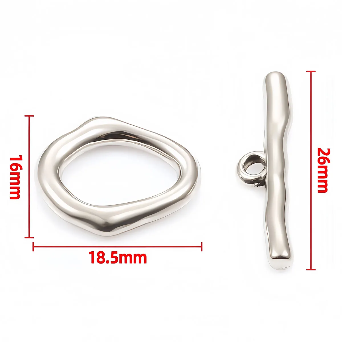 1Set Stainless Steel OT Clasps Oddly Shaped Buckle Clip Edge Anchor Connector for DIY Necklace Bracelet Jewelry Making Accessory