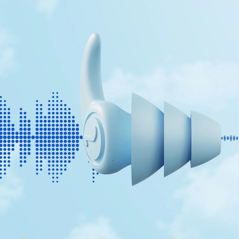 1คู่3ชั้นที่อุดหู S สมเสร็จ Para dormir ตัดเสียงรบกวนกันน้ำที่อุดหูสไตล์เกาหลีนอนที่อุดหู