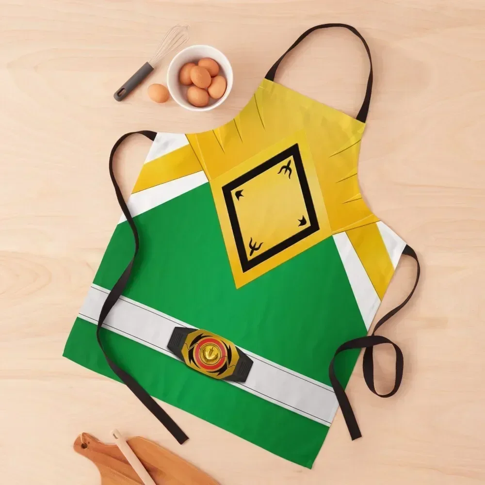 

MMPR Green Apron For Nail Stylist chefs kitchen jacket woman Hairdressing Apron