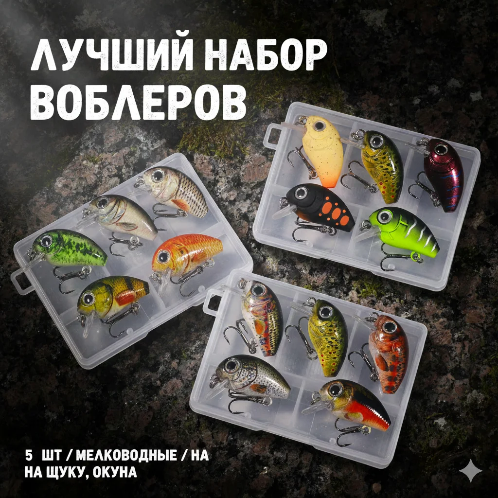Crankbait mini para trucha y perca – Micro señuelo con triple anzuelo