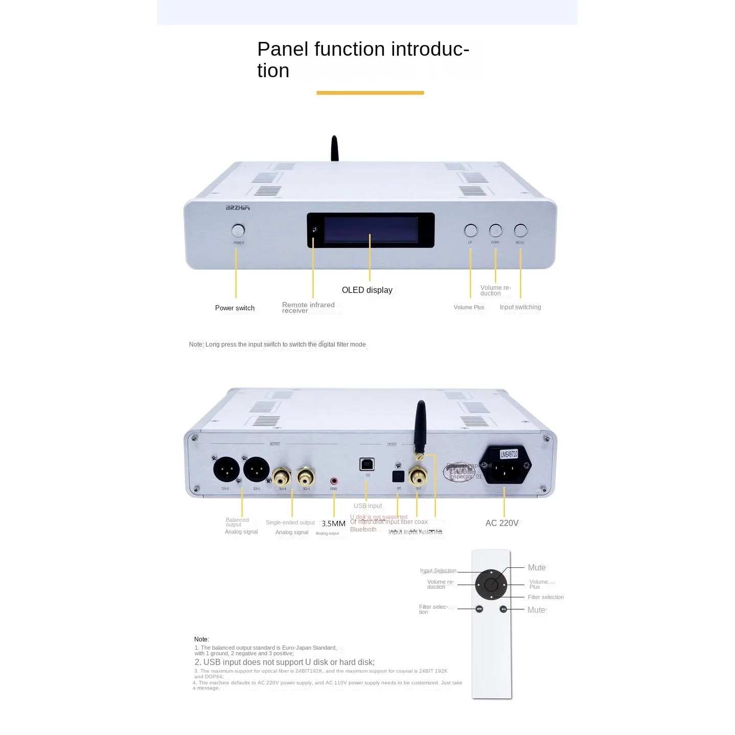 Panda Rabbit 2025 Новейший флагманский двухъядерный DC300 ES9038PRO Баланс ES9039 Аудио ЦАП декодер Hi-Fi Fever