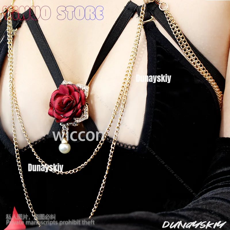 Anime Overlord Albedo Cosplay Sexy reina mujeres niñas vestido de noche negro Lolita elegante sirena a juego banquete graduación ceñido al cuerpo