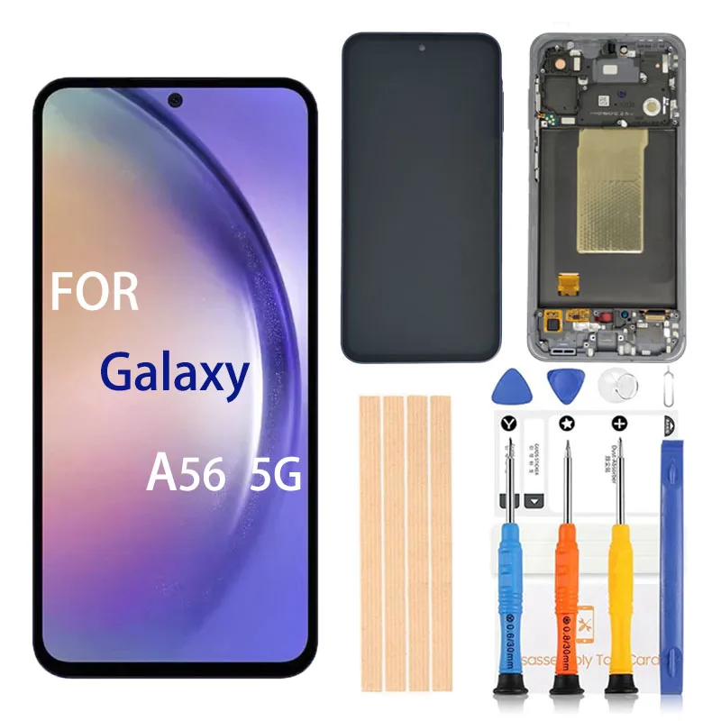 

Оригинальный ЖК-дигитайзер Amoled для Samsung Galaxy A56 5G, замена экрана SM-A566U, SM-A566U1, A566E, SM-A566B/DS, сенсорный дисплей,