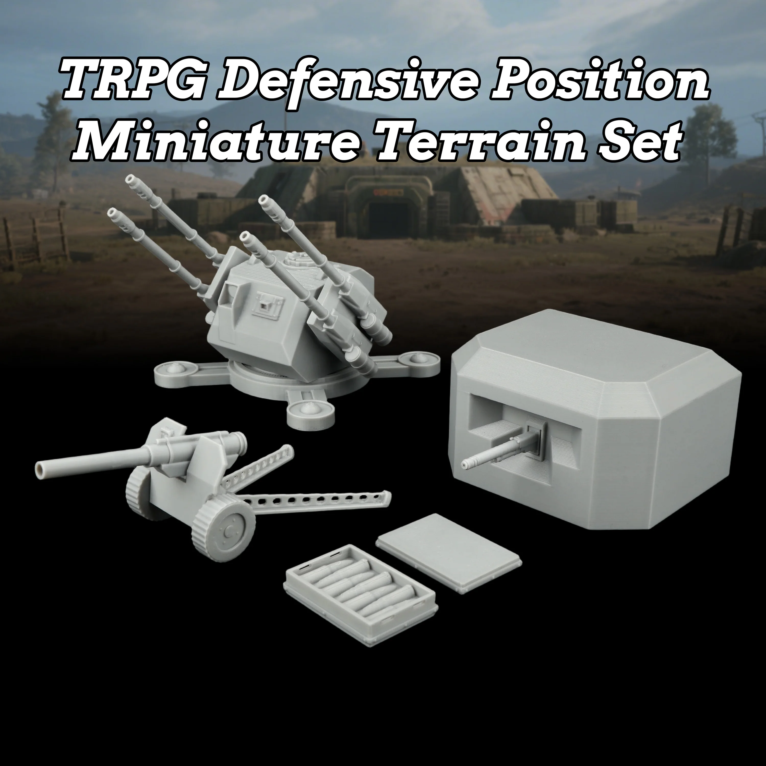 RPG Defensive Position Miniature Set - Modular Wilderness Cover Structures for TTRPG Practical Adventure, Easy Assembly Terrain