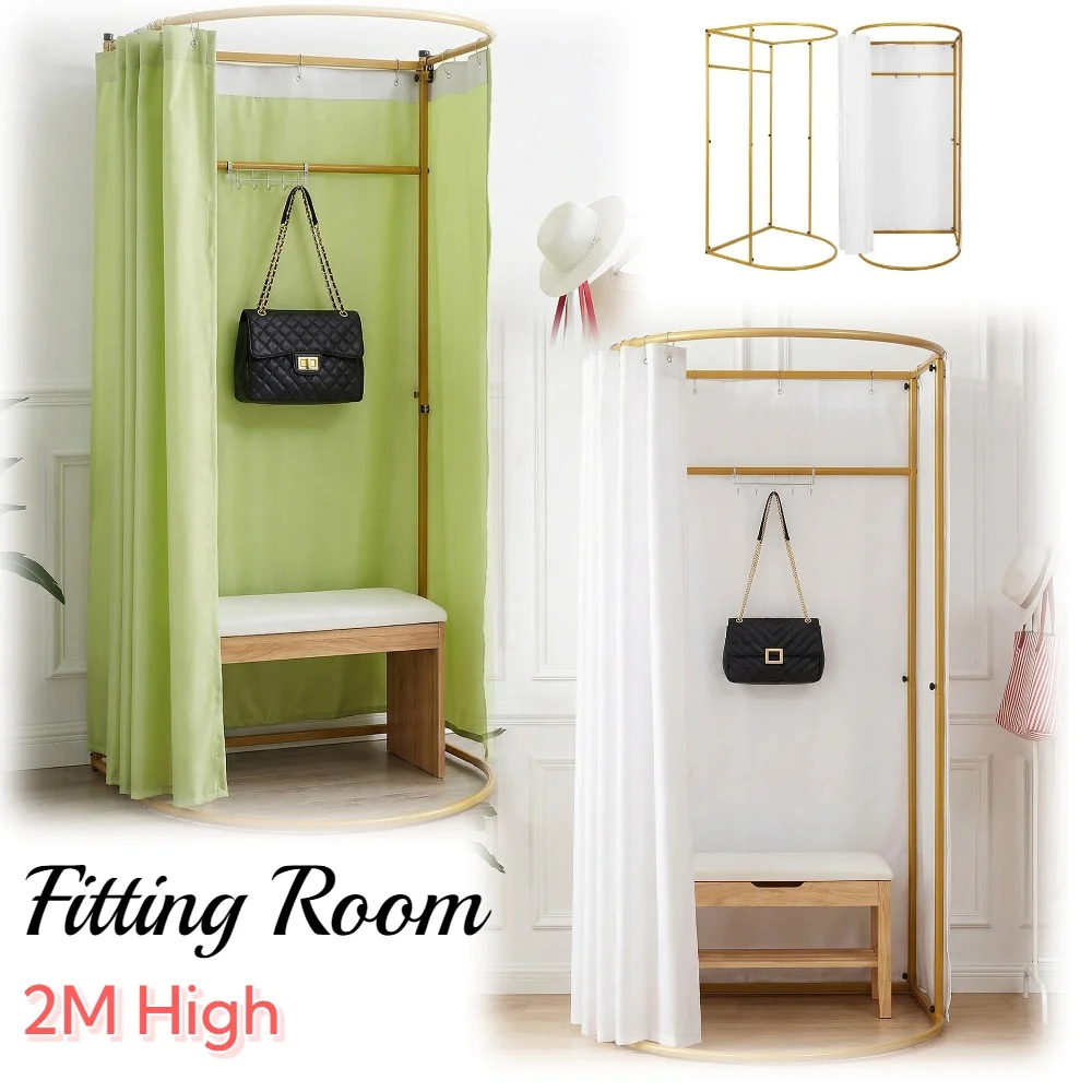 

Clothing Store Fitting Room with Shading Curtain Portable Temporary Mobile Privacy Protection Dressing Room Indoor Outdoor