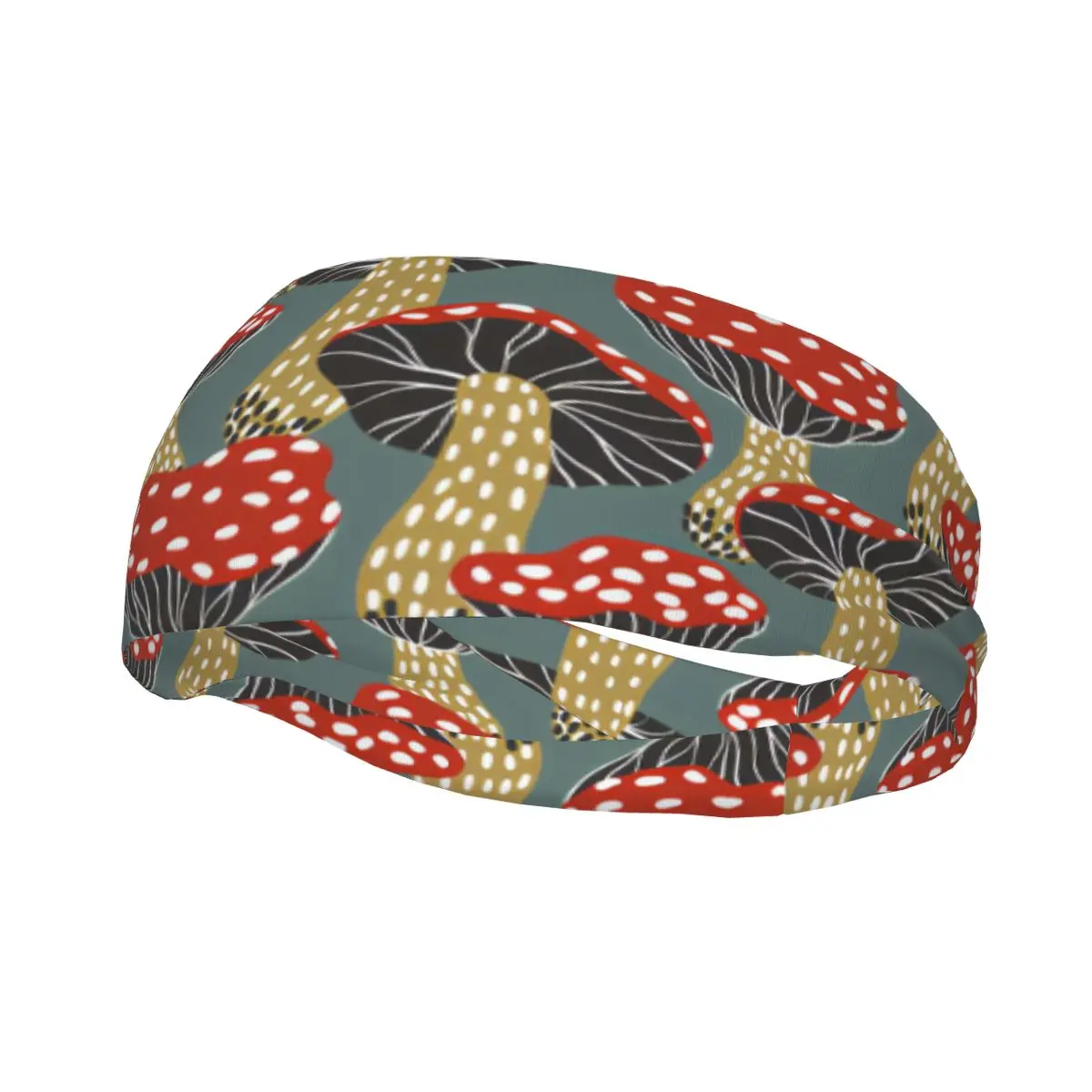 

Sports Headband Portable Hair Band Retro Mushrooms Hair Wrap Brace Running Exercising Sweatband