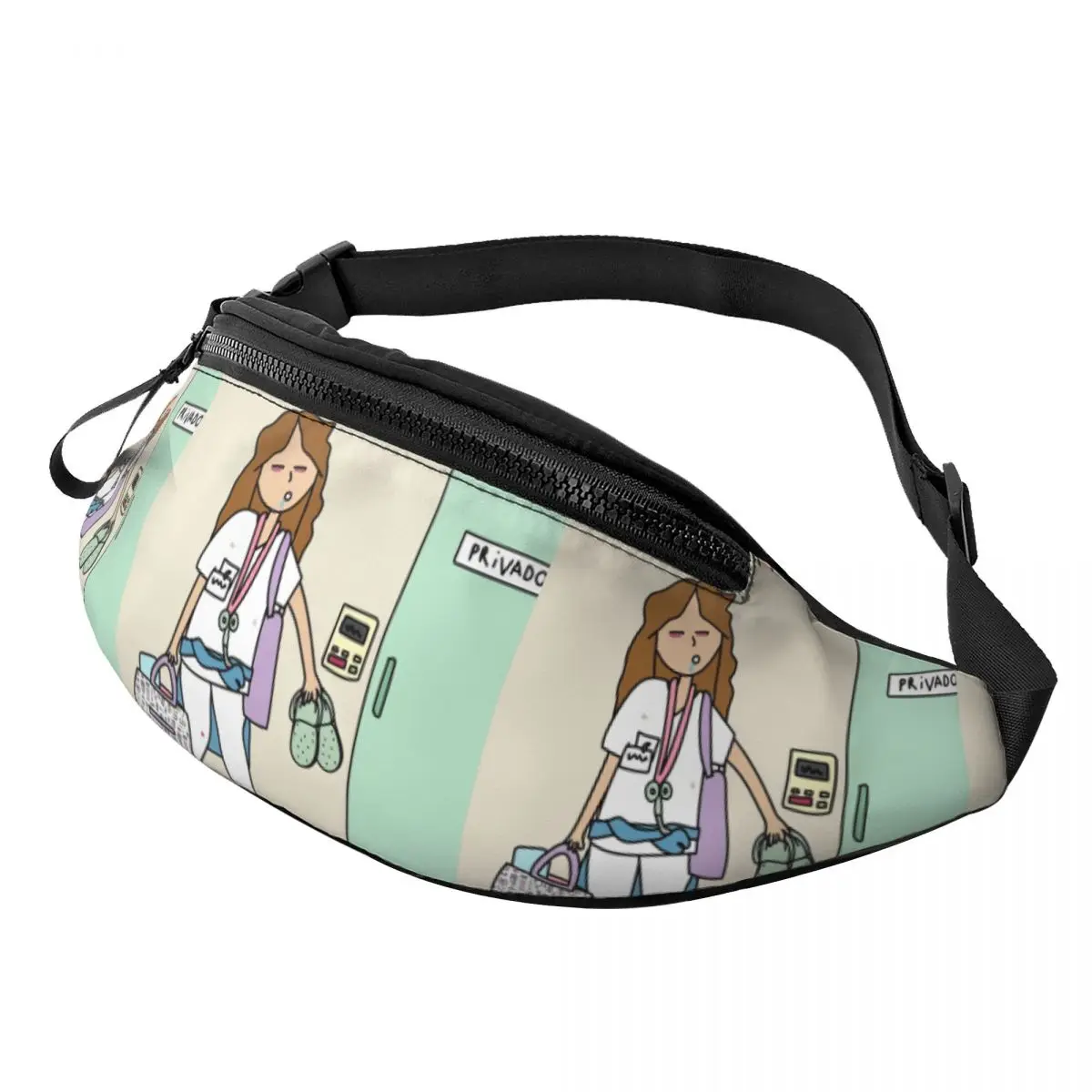 

Casual Enfermera En Apuros Doctor Nurse Medical Fanny Pack for Cycling Camping Men Women Crossbody Waist Bag Phone Money Pouch