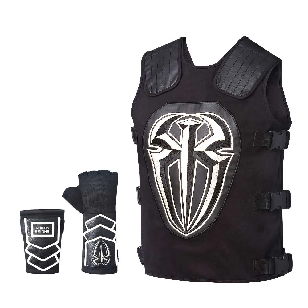 Motorcycle Jackets Roman Reigns Shield Walkout Replica Vest Roman Reigns glove Motorcycles Locomotive vest