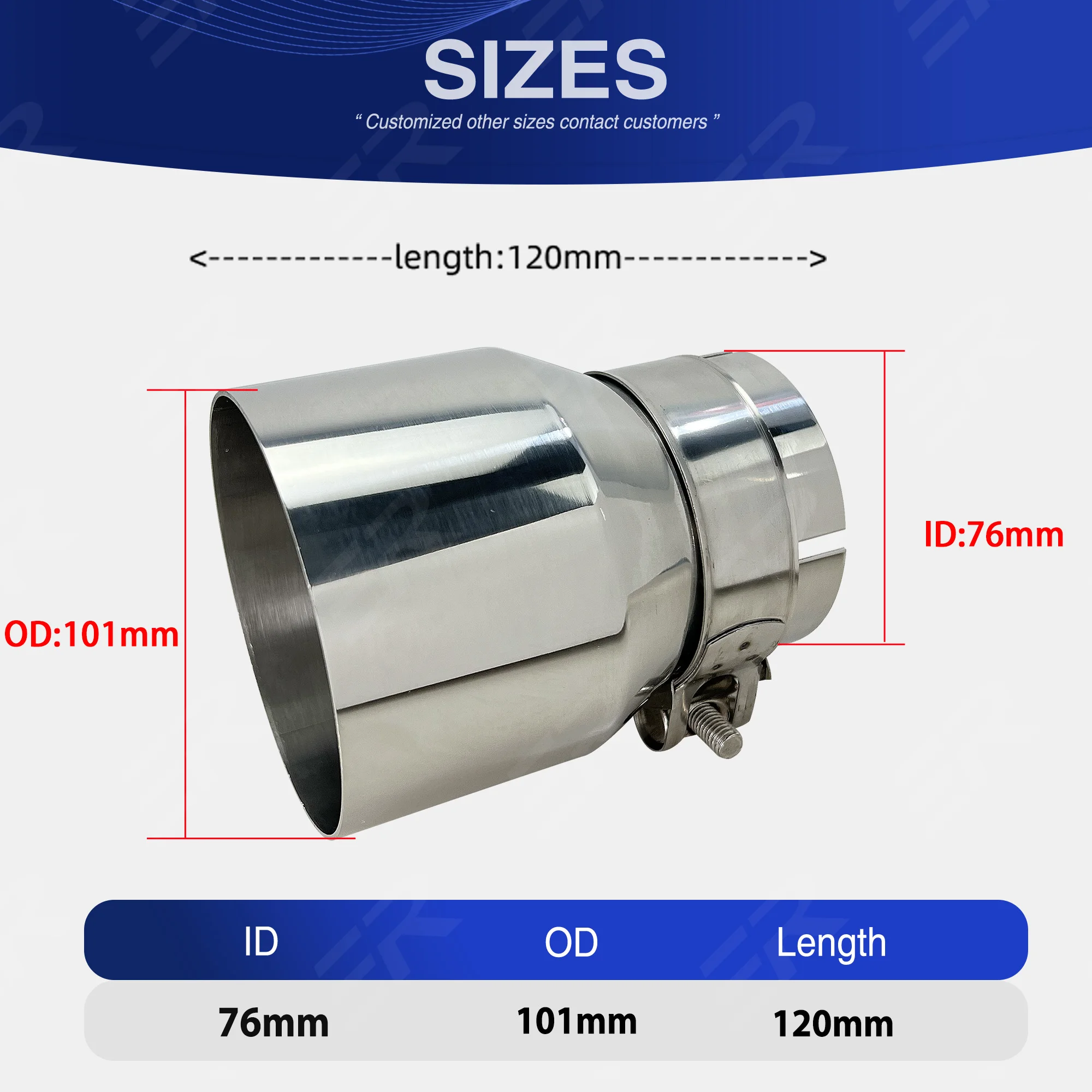 4 Pieces Stainless Steel Exhaust tips for BMW M5M8  EXHAUST TIPS F90/F91/F92/F93 Muffler Pipe Silver stainless Tail Tips Modify