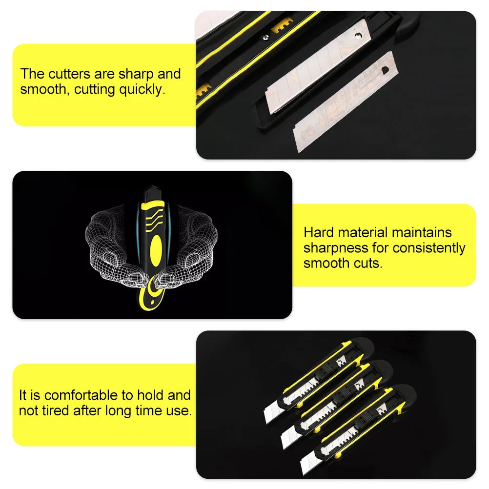 

3Pcs Sharp Hard Material Art Cutter Utility Tool for Smooth in Various Situations Cutter Utility Cutting Tool