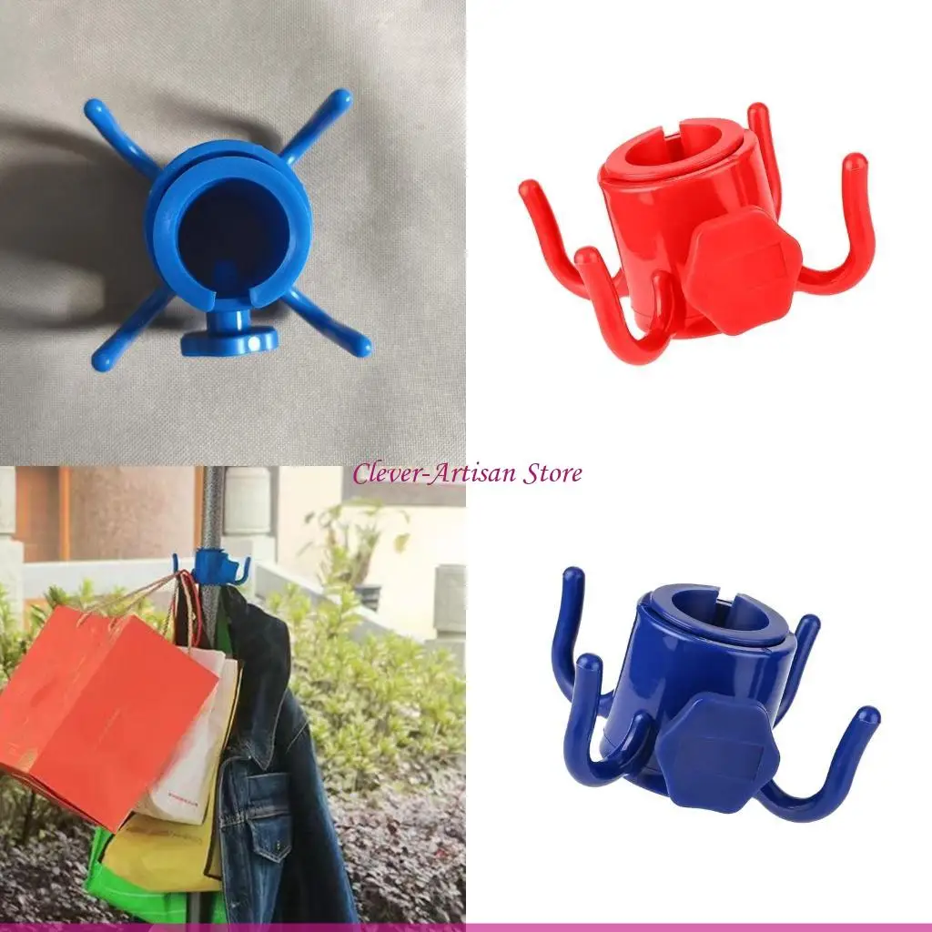 E06B Beach Sunshade Gancho Hook Rack colgante acampado aire libre Bolses para bolsas