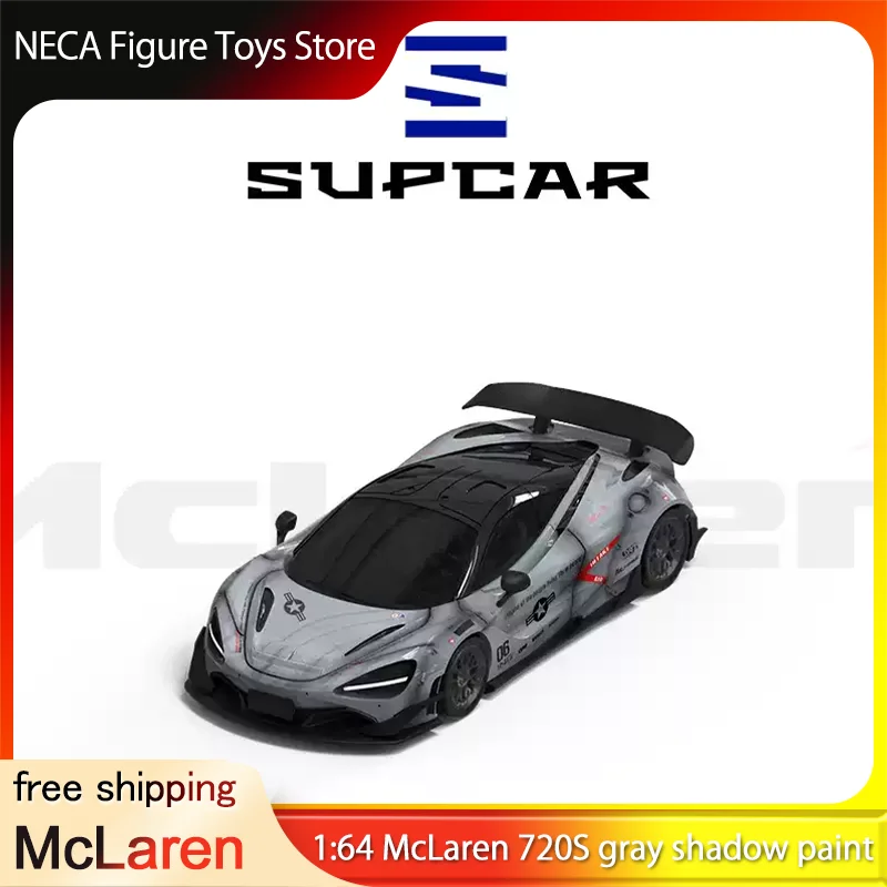 

Pre-Sale Sc 1:64 Mclaren 720s Gray Shadow Painted Sports Car Model Simulation Alloy Car Model Desktop Sports Car Model Ornament