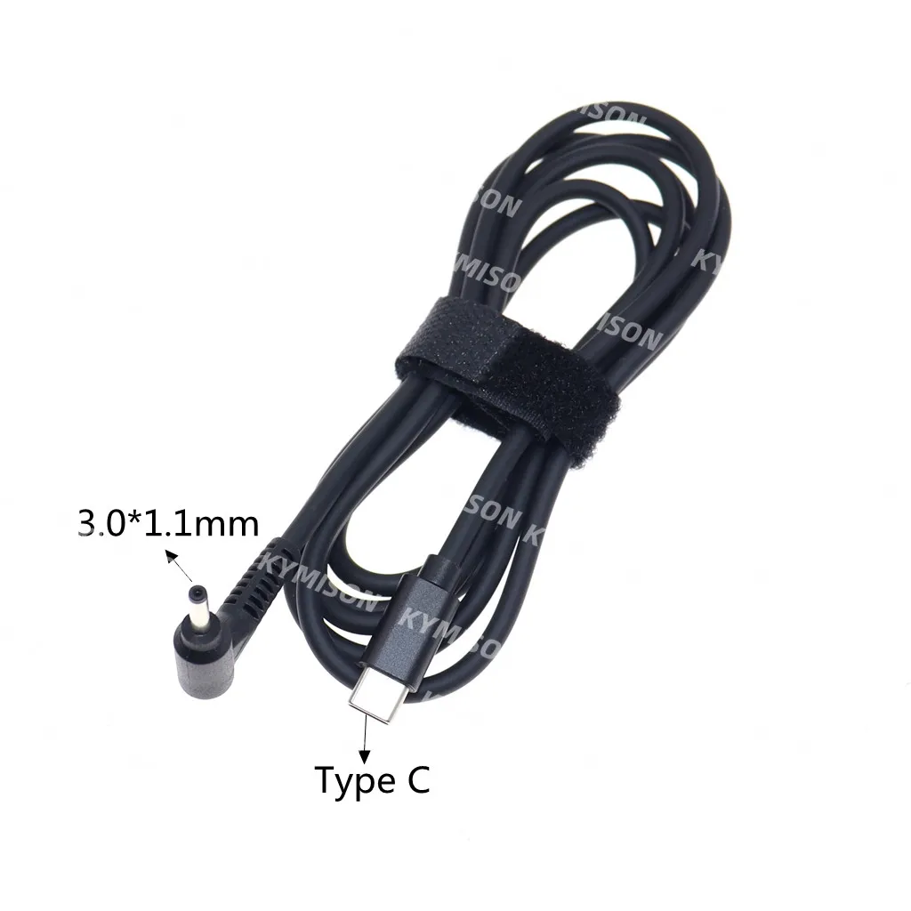 Cable de carga USB tipo C PD, adaptador de corriente CC, convertidor Jack a 13 enchufes macho para cargador de portátil Lenovo, Asus, Dell, Hp