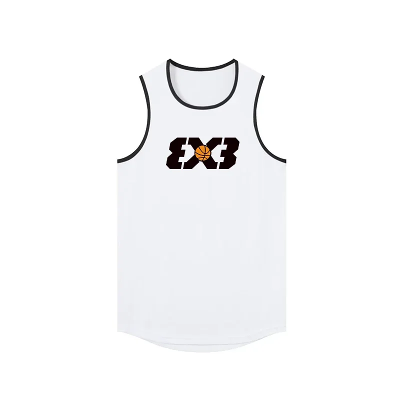 American Vest Shooting Uniform T-shirt Men Summer Basketball Training Sports Running Sleeveless Trendy Round Neck Waistcoat