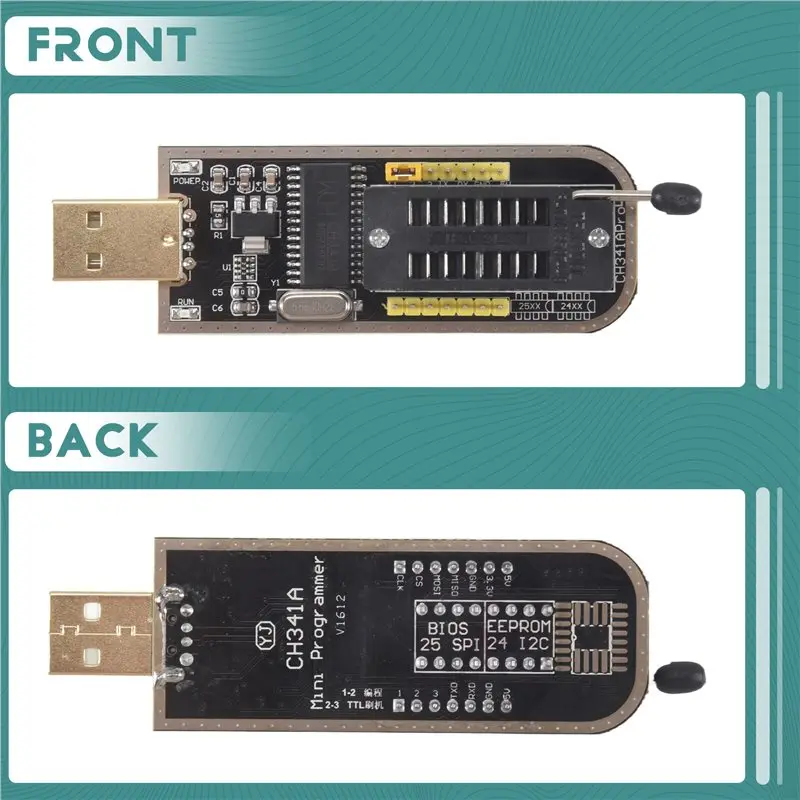 LXYB18B CH341A 24 25 Series EEPROM Flash BIOS USB Programmer Module + SOIC8 SOP8 Test Clip For EEPROM 93CXX / 25CXX / 24CXX