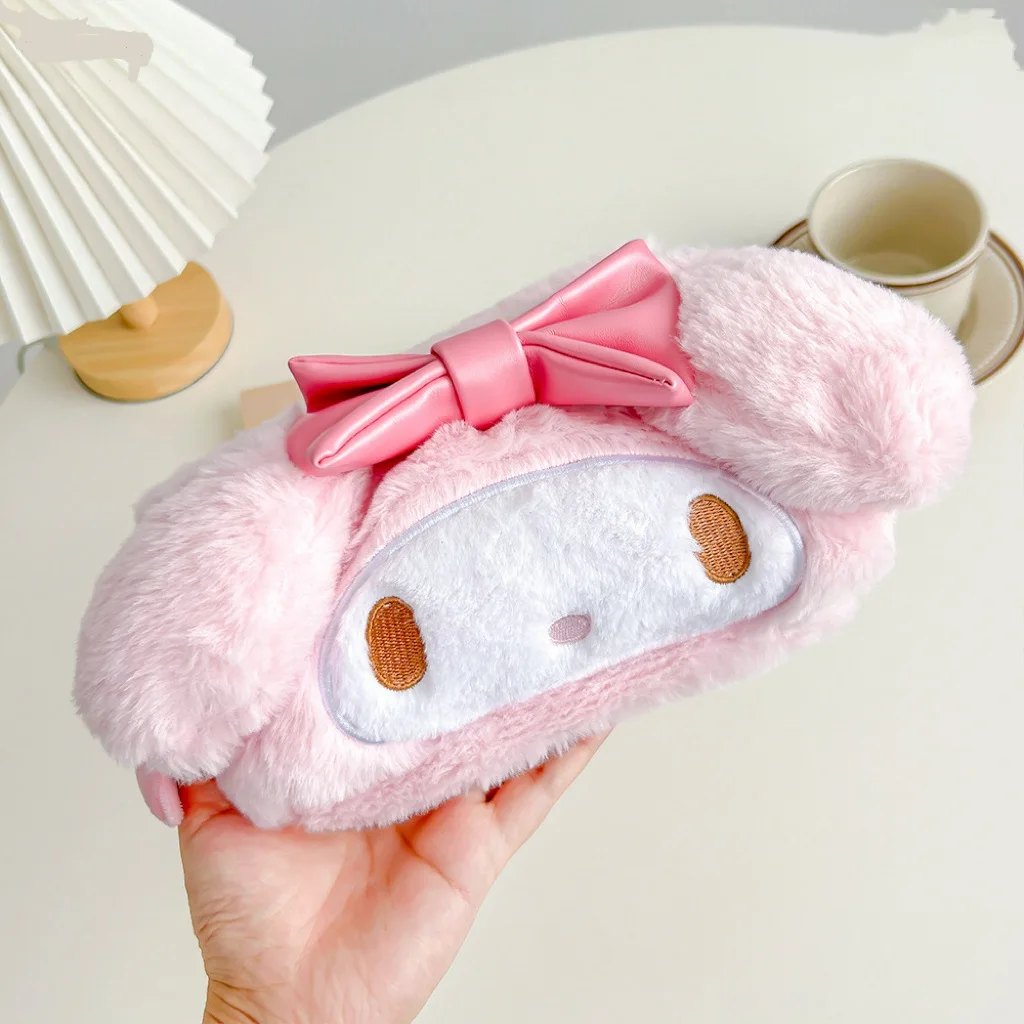 Sanrio Cinnamoroll Anime Kuromi Melody borse portaoggetti per cosmetici astuccio per matite cartone animato carino borsa per il trucco giocattoli di