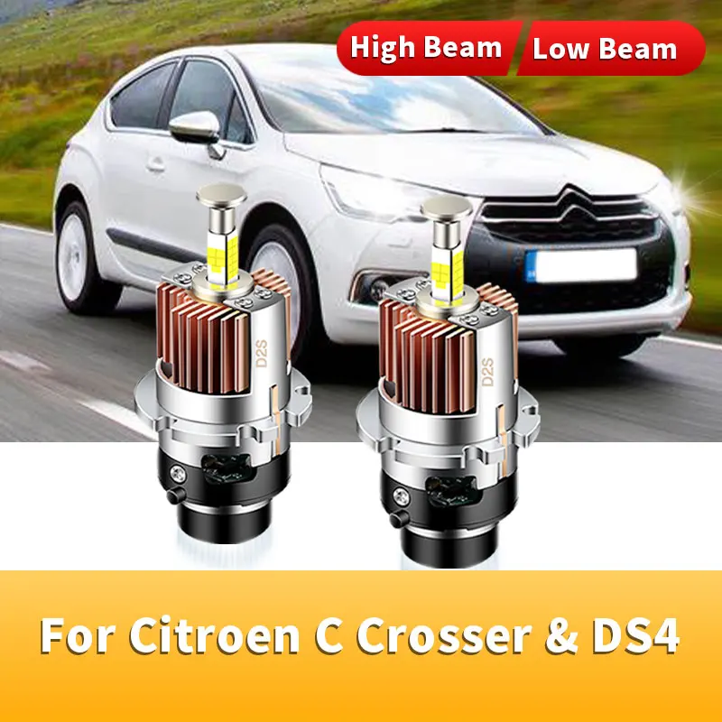 2Pcs 35W 32000LM LED Car Headlights Bulbs HID Canbus Bulb Turbo Lamp Super Bright CSP 6000K 12V For Citroen C Crosser DS4 C5 C4