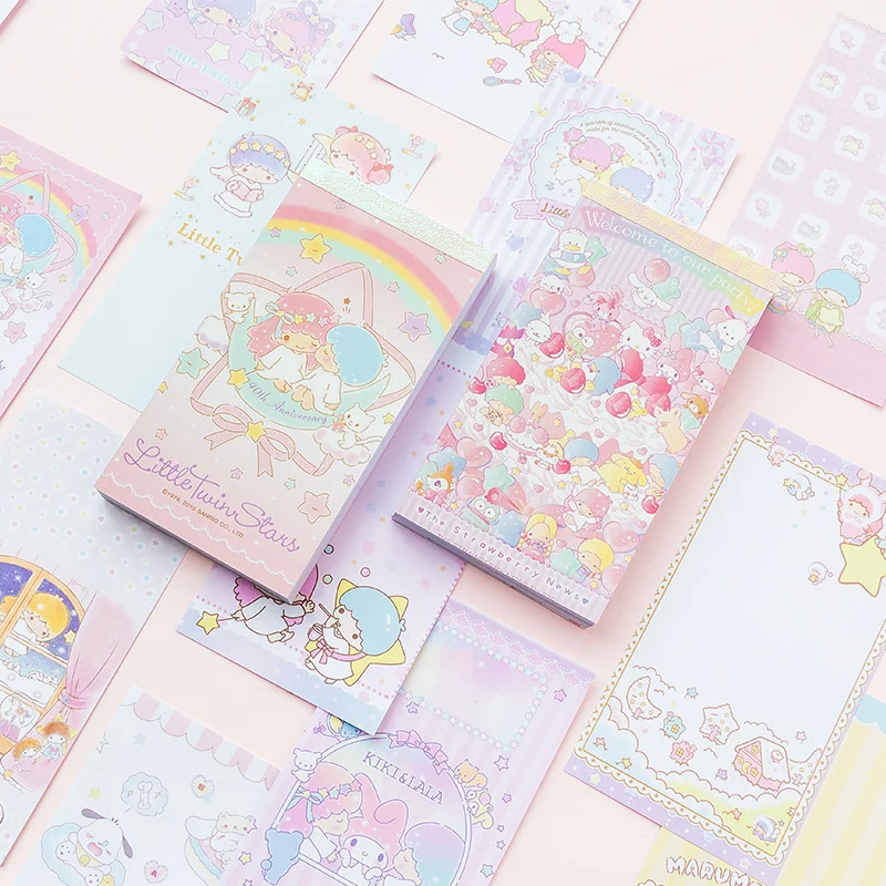 8pcs/lot Sanrio Kitty Kuromi Cinnamoroll Memo Pad Cute Sticky Notes Stationery Label Notepad Planner Sticker Post School Supply