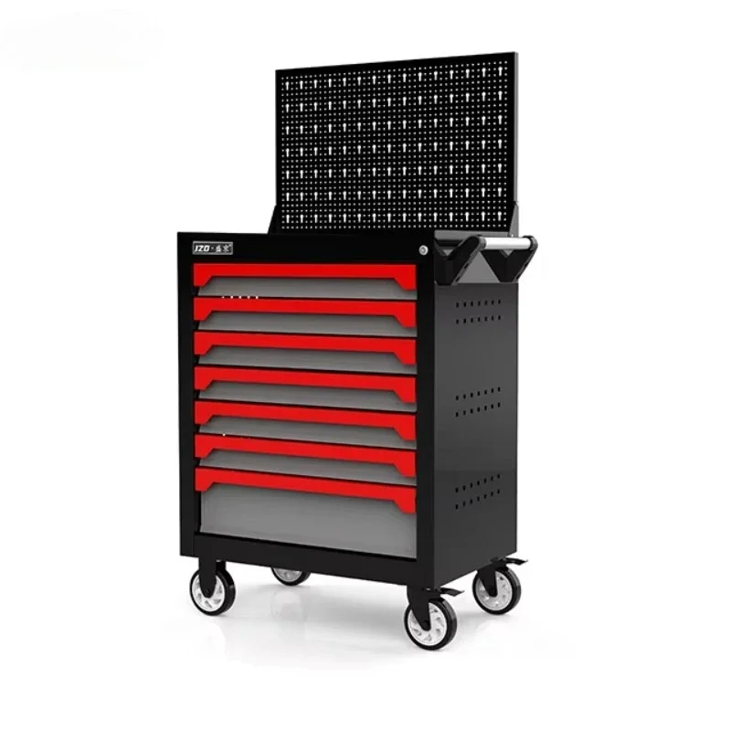 7-Drawer Auto Repair Mobile Toolbox Stainless Steel Rolling Tool Cabinet Storage Workshop Use Steel Roller Cabinet Tool Trolley