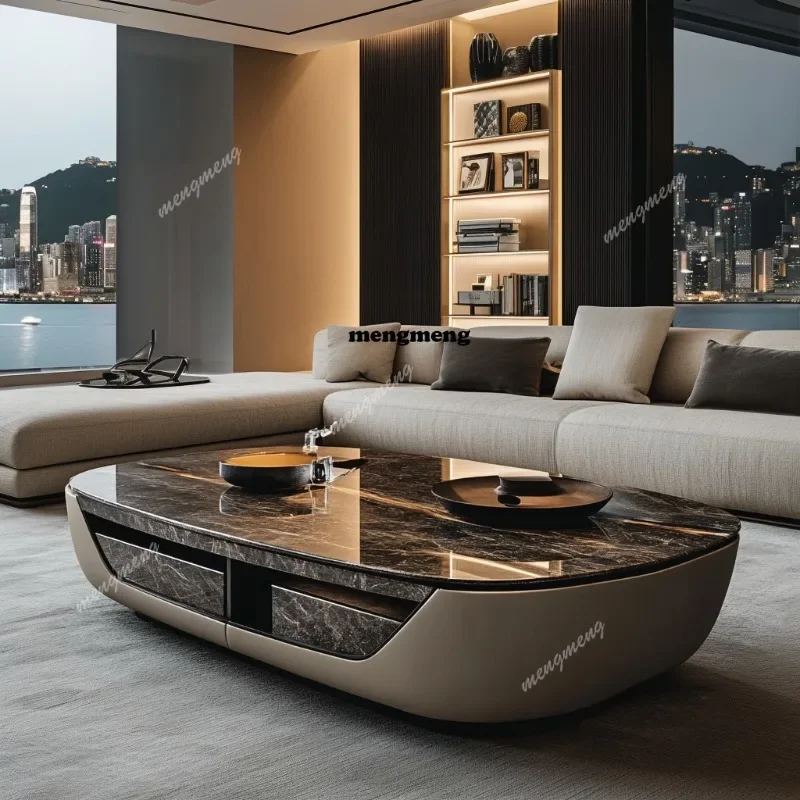 

Hot sales Square jade luxury stone coffee table living room custom square modern design large flat floor luxury stone light luxu