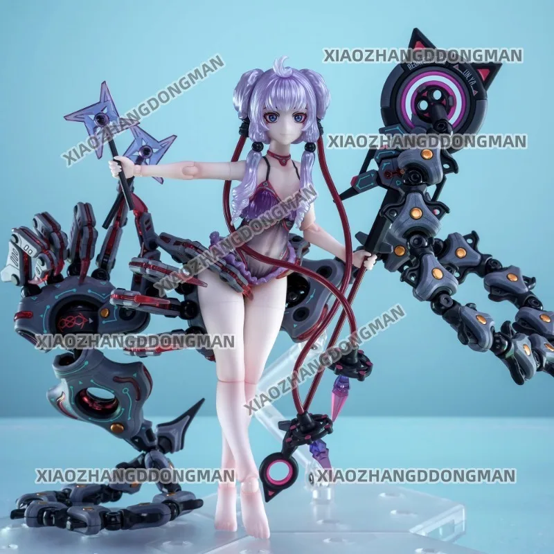 Dimensional Figurative Guochuang Mecha Machine Girl 1/12 Original Witch Forest Crow Movable Doll Animation Model Toy Collection