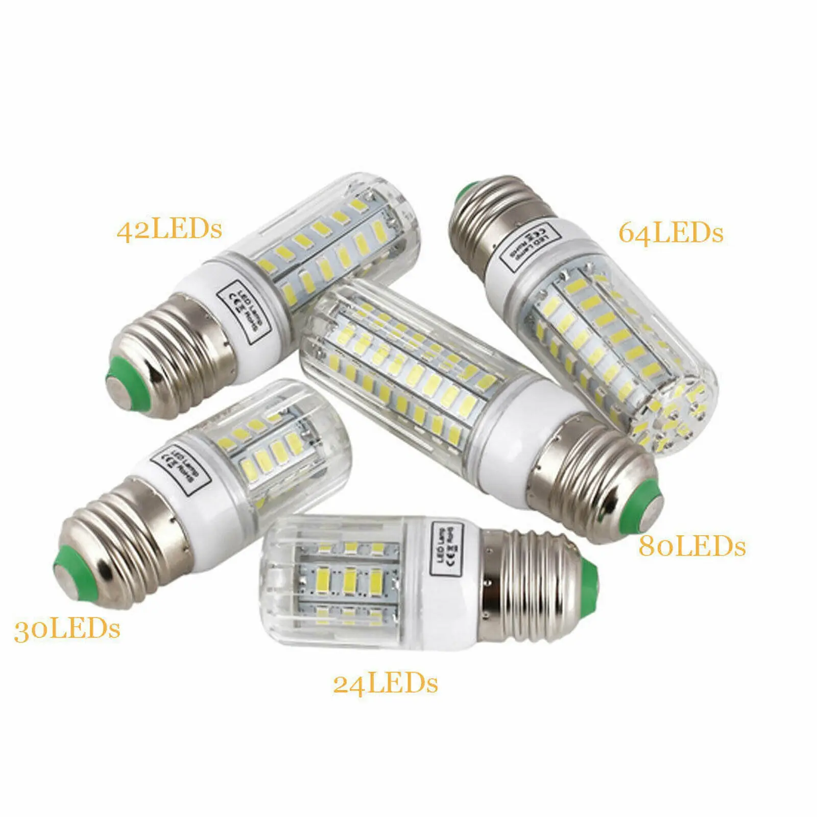 

E27 E14 B22 LED Corn Light Bulbs Screw Bayonet Cap SES 7W 12W 30W 45W Ultra Bright 165LEDs Replace 150W Halogen Lamps