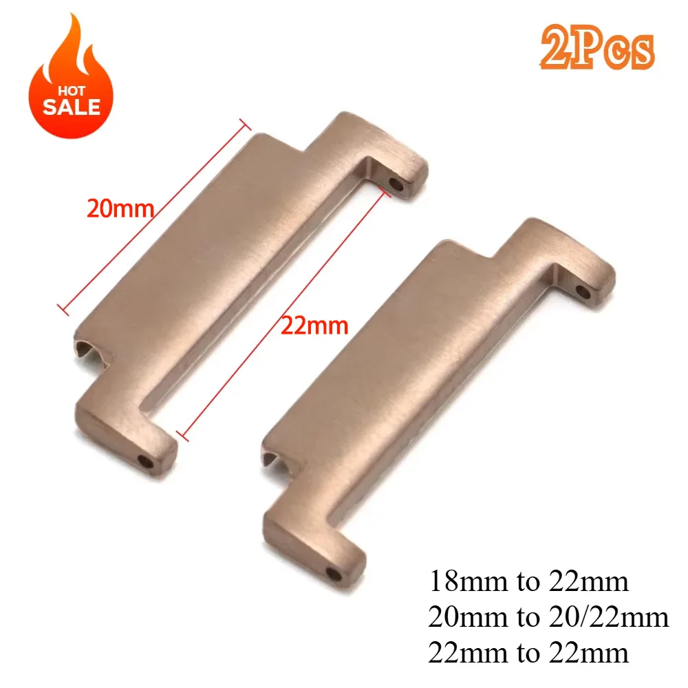 2pcs Strap Adapters 20mm To 18mm 20mm 22mm To 20mm Quick Release Pins Connectors Watch Band Spring Bars Accessories