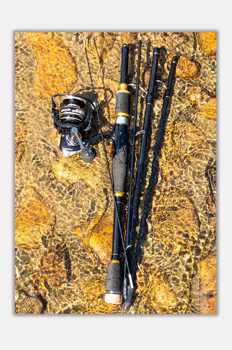 DEUKIO 1,8/2,1m Carbon-Spinn-Set, Ultraleichte Rute mit 5,2:1-Rolle, 8KG Max. Bremskraft, Sensibles Angelset für Süß-/Salzwasser – Detail 14