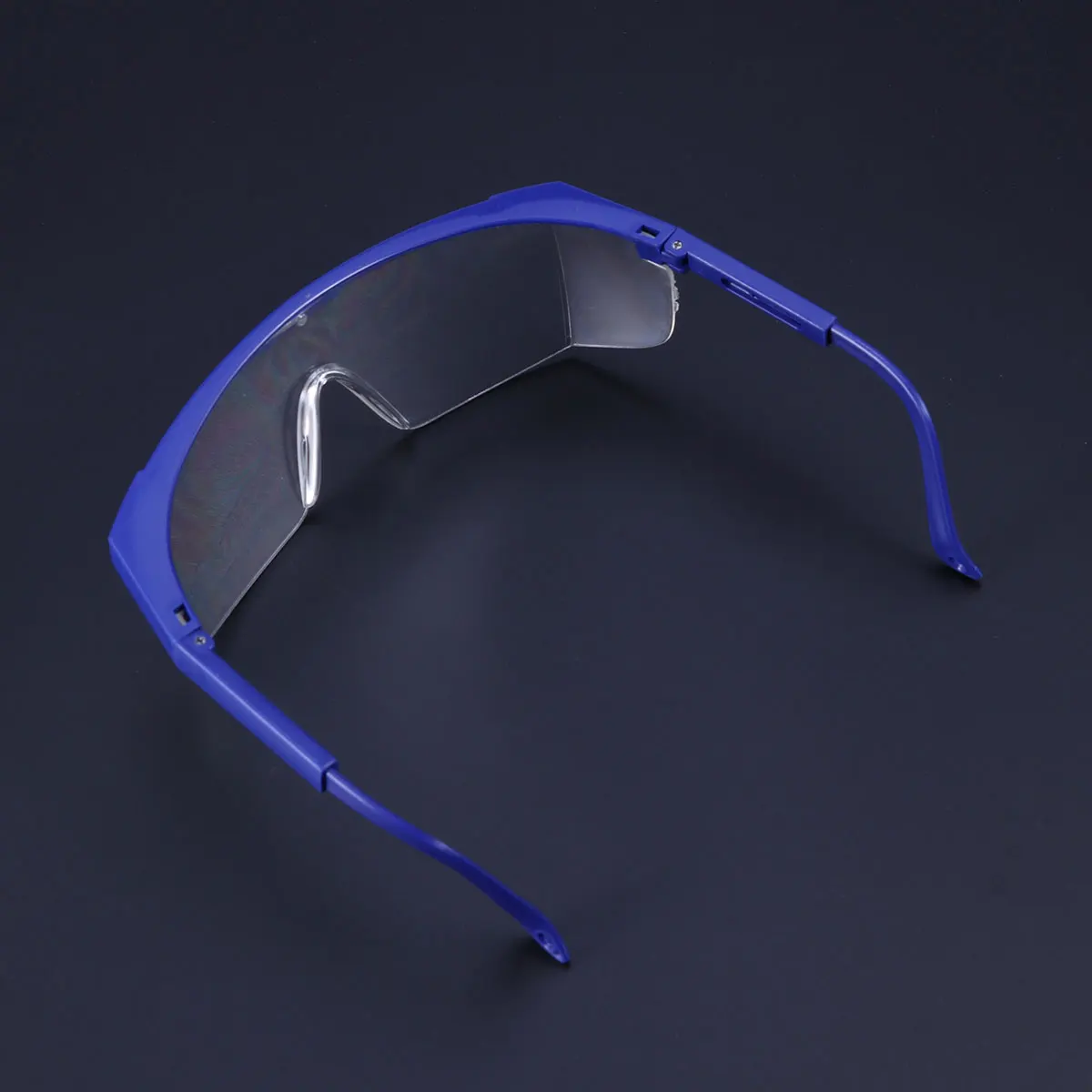 

Anti-Fog Safety Goggles Uv Protection Blue Frame White Lens Lightweight Impact Resistant Dust Wind Proof for Cycling Riding