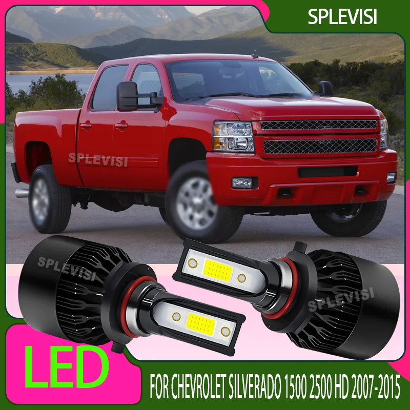 

LED Bulbs High Beam Headlight Conversion Kit For Chevrolet Silverado 1500 2500 HD 2007 2008 2009 2010 2011 2012 2013 2014 2015