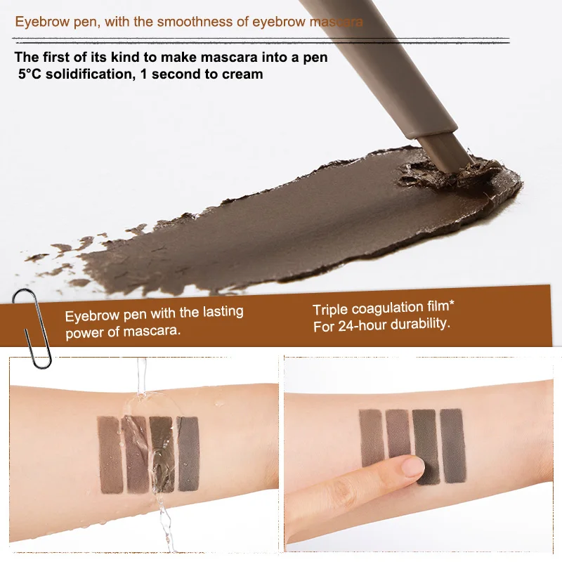 Judydoll Waterproof Brow Pomade Pencil – Long-Lasting, Smudge-Proof, Knife-Cut Tip for Precise Shaping (Light Shade)
