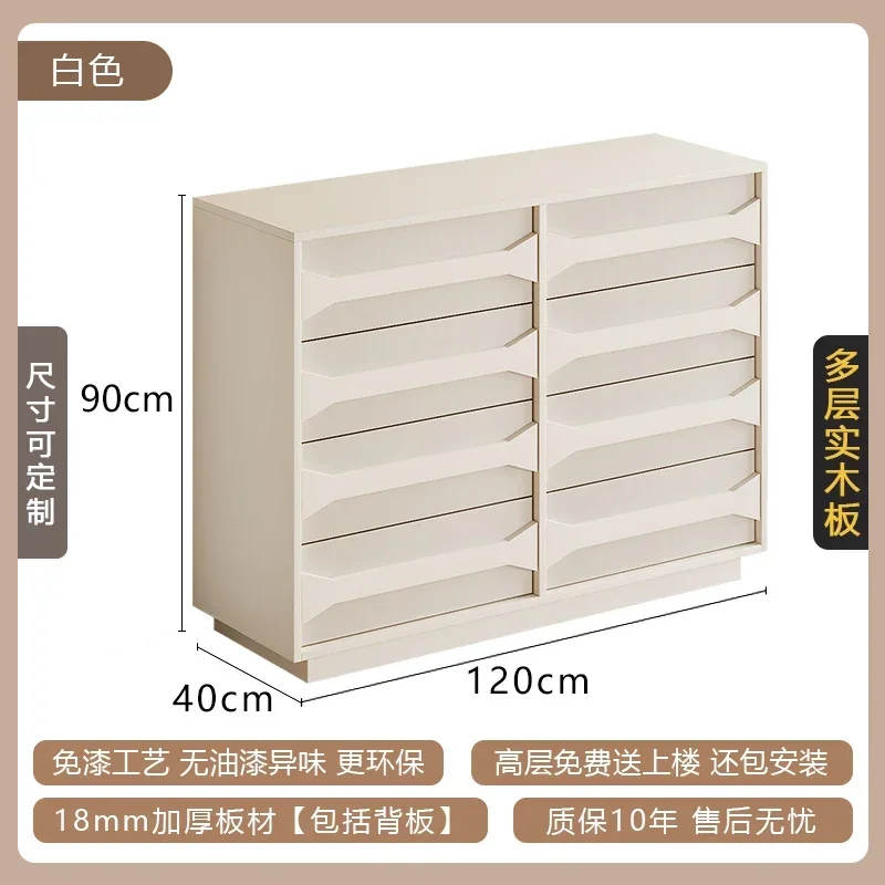 GZ-2 medieval solid wood chest cabinet walnut storage cabinet simple wall storage cabinet