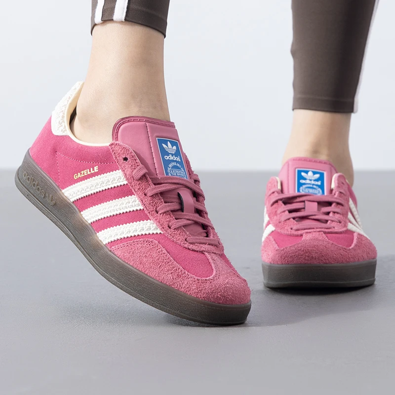 Adidas Originals Gazelle Women's Casual Shoes Retro Trendy Low-Top Sneakers Wear-Resistant Lightweight T-Toe Shoes If1809