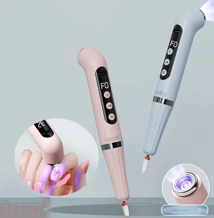 Wholesale Portable 2-in-1 UV LED Nail Lamp 15000RPM Quiet Electric Nail Drill Rechargeable