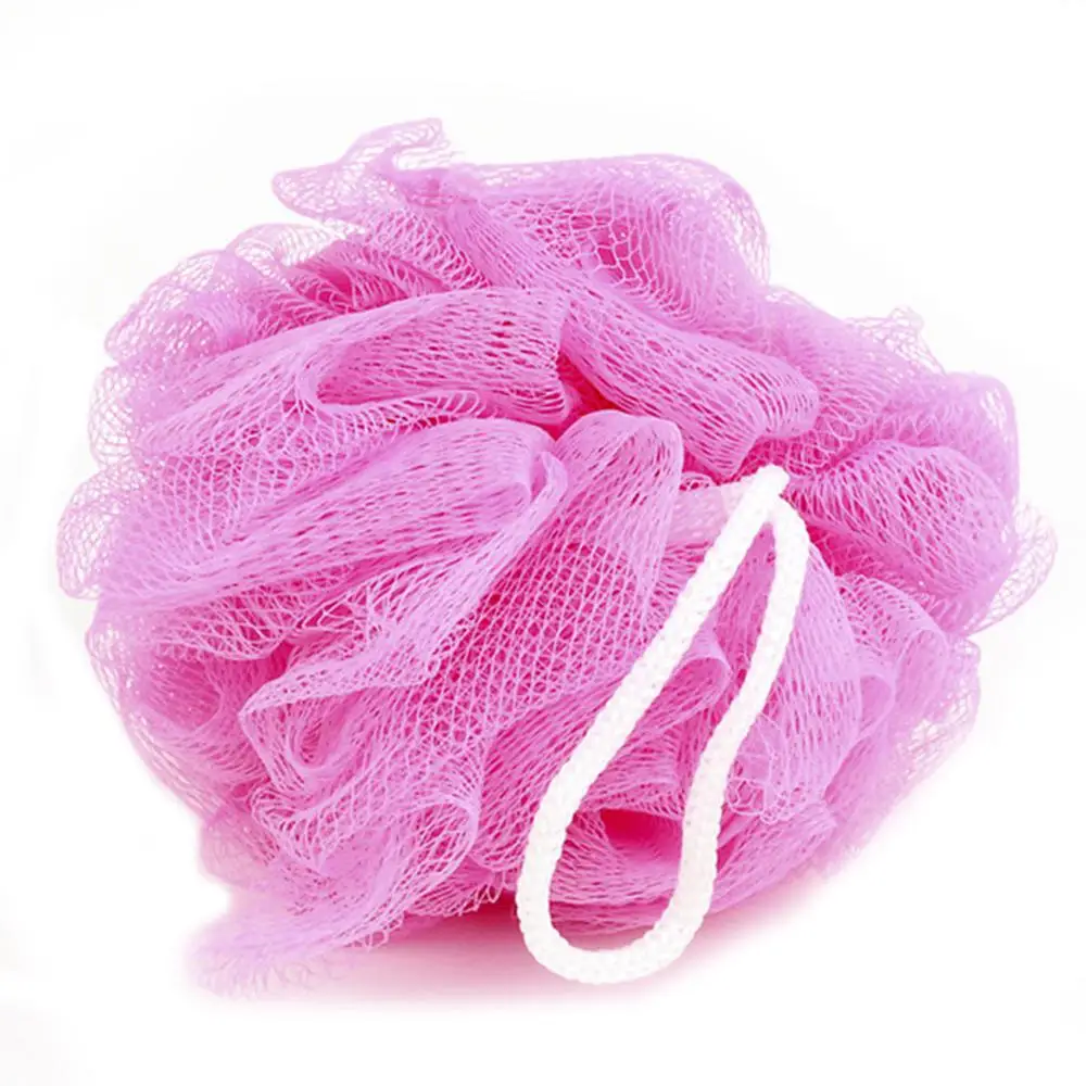 Nylon Scrubber Loofah Mesh Net Ball Cleaning Bath Mini Soft Body Bubbles Sponge Bath Ball Sponge Multi-color Shower Flower