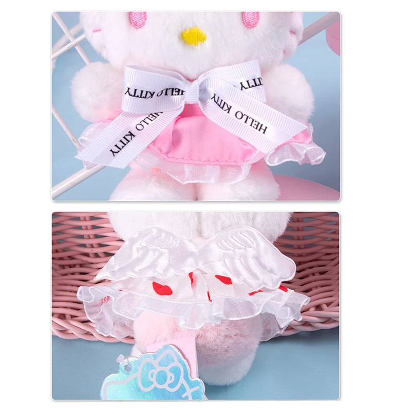 サンリオハローキティぬいぐるみキーホルダーバッグペンダントクロミシナモロール子供のおもちゃ女の子キーリングバックパック漫画ストラップ誕生日プレゼント