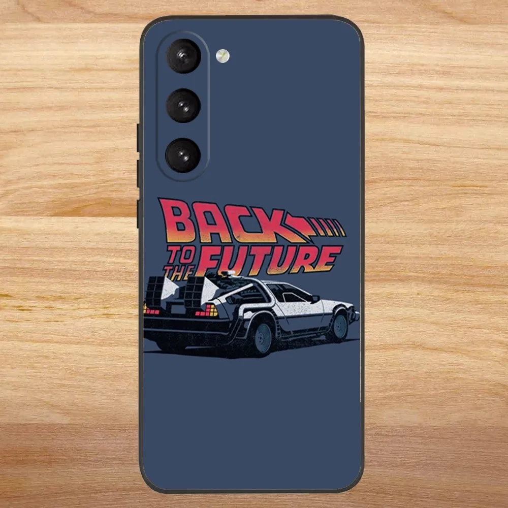 Back To The Future Phone Case For Samsung S23,23,22,30,21,10,9,Note20 Ultra,Lite,Ultra,5G,Plus,FE,Black Soft Case