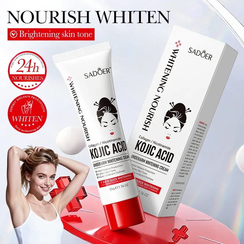 Kojic Acid Underarm Whitening Cream, Collagen Brightens Skin Tone, Improves Dullness in the Underarm Area